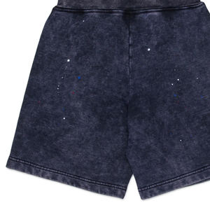 Shorts en coton pour garçons, doux, confortables, durables, bleu délavé classique, élégants, décontractés, pour l'été, tendance, avec logo. - Product Image 6