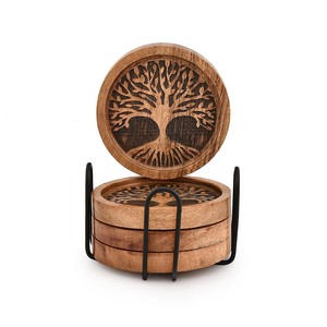 Posavasos y Salvamanteles Ecológicos de Madera de Mango con Diseño Clásico Chino Tradicional |   Venta al por Mayor Personalizada OEM por Aqudus Saleem India - Product Image 2