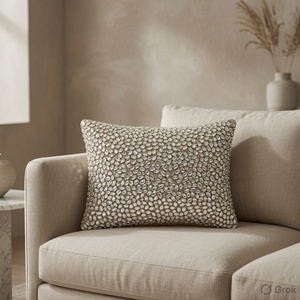 Luxury Cotton Washable Tufted Throw Pillow with Microfiber Filling and <b>Star</b> and Animal Print - Product Image 3