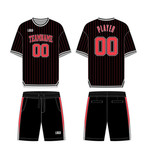 Uniformes de Baloncesto Personalizados al por Mayor con Rayas Verticales Negras y Rojas, Jersey, Pantalones Cortos, Sudadera con Capucha, Colección de Ropa Deportiva para Equipos 100% - Product Image 6
