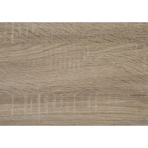 Tavolo da Pranzo Rettangolare Contemporaneo da 60 Pollici in Laminato Marrone con Dettagli in Metallo Cromato per Cucina e Sala da Pranzo - Product Image 3