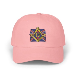 หมวกเบสบอลแบบกำหนดเอง Custom Master Mason Craft ลายปักสี่เหลี่ยมและเข็มทิศ G ของสหราชอาณาจักร ทำจากผ้าฝ้าย - Product Image 2