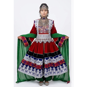 Vestido Tradicional Tribal Hecho a Mano de las Mujeres Kuchi Afganas, Vestido Afgano de Talla Larga en Varios Colores, Cultura Pashtun, Vestido Kuchi Afgano - Product Image 5