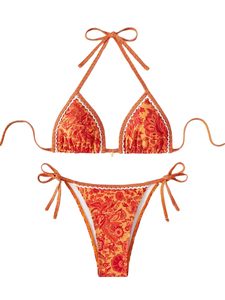 Women Fashion Floral Halter Bikini Set <b>Beach</b> Vacation Swimwear Bulk Order - Product Image 1