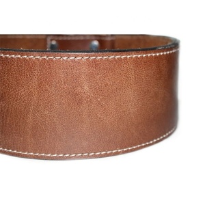 Ceinture en cuir de vachette véritable de 4 pouces de large personnalisée pour la dynamophilie Ceinture de dynamophilie à une broche de 10mm Ceinture d'entraînement robuste - Product Image 3