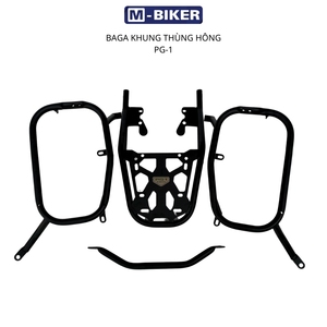 Portaequipajes Lateral para Motocicleta PG1, 28L 16L, Acero Tubular Curvado CNC, Recubrimiento de Polvo Negro, Aleación de Aluminio - Product Image 1