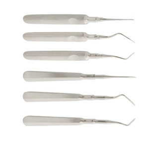 Élévateurs manuels pour racines Heidbrink (droits) en acier inoxydable, poignée ergonomique argentée, réutilisables, certifiés CE Classe I - Product Image 2