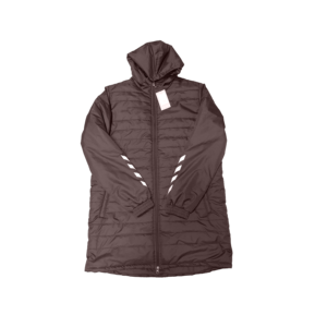 Hooded Puffer <b>Jacket</b> <b>Men</b> Winter Casual <b>Long</b> Sleeve Zipper Front Windproof Solid Color Polyester Wadding Thick Coat - Product Image 2