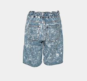 Pantalones Cortos de Hombre Estilo Urbano con Estampado Acid Wash, Ajuste Holgado, Algodón Premium, Cintura Elástica, Diseño Gráfico - Product Image 3
