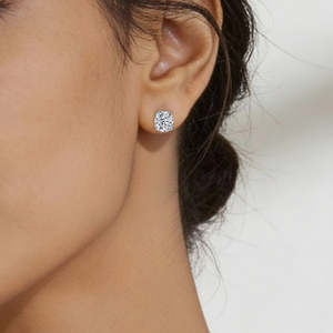 2 Carat Cushion Cut Moissanite Stud <b>Earrings</b> Hidden Halo Solitaire Studs 4TCW VVS Colorless Wedding Bridal Jewelry Gift Women - Product Image 1