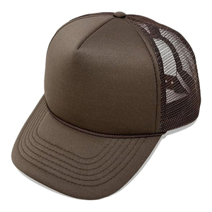 Custom Made Mesh Trucker <b>Hats</b> Summer Outdoor Embroidery Logo 5 Panel Foam Mesh Trucker Caps Factory - Product Image 3