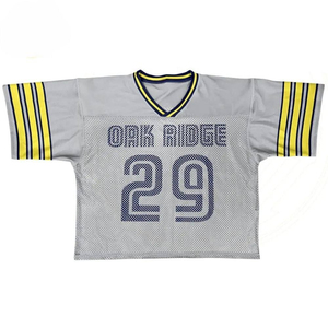 Camiseta Deportiva de Fútbol Americano de Alta Calidad, Impresión por Transferencia de Calor, Nombre y Número del Equipo Personalizados, Uniforme de Talla Grande, 100% Frontal - Product Image 1