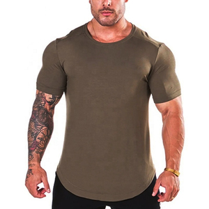 เสื้อยืดออกกำลังกายผู้ชายทรงแอธเลติกแบบสั่งทำพิเศษ OEM ระบายอากาศได้ดี ชายเสื้อโค้ง ทรงสปอร์ต สีขาว คอวี - Product Image 5
