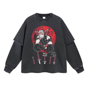 T-shirt personnalisé avec logo, style vintage, surdimensionné, grande taille, pour hommes, streetwear, impression DTG, t-shirt délavé à l'acide - Product Image 1