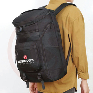 Sacs à dos de basketball personnalisés antivol et imperméables pour hommes et jeunes, en polyester avec doublure en nylon, évacuation de l'humidité, compartiment portable pour ordinateur portable, pour équipes - Product Image 1
