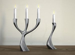 Support de bougie décoratif en métal poli, support de bougie doré brillant, support de bougie durable, support de bougie à base robuste - Product Image 2