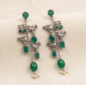 DIVYORO BRANCHE D'OISEAU ÉMERAUDE DANGLE - Product Image 1