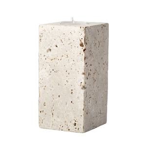 Support de bougie rectangulaire en travertin naturel de luxe, design bloc de pierre haut de gamme, accent décoratif pour salon et table à manger - Product Image 1