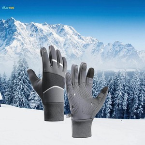 Guantes de Esquí Aternee para Invierno, Largos hasta la Muñeca, Ecológicos, de Algodón/Poliéster/Spandex, Térmicos, con Pantalla Táctil, Deportivos, para Exteriores, Estilo Liso - Product Image 4