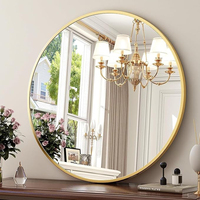Miroir mural moderne écologique le plus vendu d'Alam, bordure en aluminium noir, taille personnalisée, pour la maison, le salon, la salle de bain, prix bas