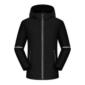 Veste softshell unisexe personnalisable légère, imperméable, coupe-vent à manches longues pour activités de plein air, fitness et sport, style bomber en cuir pour homme - Product Image 3