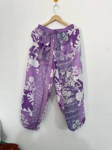 Patchwork Rayon High Waist Harem Pants Boho Hippie Printed Wide Leg Quick Dry <b>Summer</b> Ethnic Festival Casual Unisex <b>Trousers</b> - Product Image 1