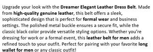Ceintures élégantes en cuir noir avec boucle en alliage pour hommes, ceinture réglable en cuir véritable de qualité supérieure, élégante et durable, pour les tenues de bureau formelles - Product Image 5