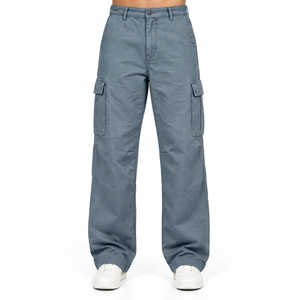 Proveedor mayorista de pantalones cargo patchwork, pantalones cargo con logo personalizado, pantalones streetwear para marcas independientes - Product Image 4