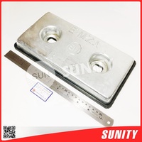 Anode en zinc haute pureté et haute efficacité TAIWAN SUNITY MARINE B-9, taille standard (20mm*50mm*M8+3/4"), certifiée ISO9001 pour les navires