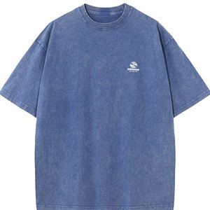 เสื้อยืดโอเวอร์ไซส์สีชมพูฟอกสี ผ้าสแปนเด็กซ์/คอตตอน ทรงหลวม สไตล์สตรีทแวร์ แขนสั้น ใส่สบาย ระบายอากาศได้ดี สีตามสั่ง - Product Image 3
