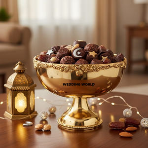 Bol à chocolat en métal rond, décoration du Ramadan, luxe, nouveauté, vente chaude, bol à chocolat en métal - Product Image 6