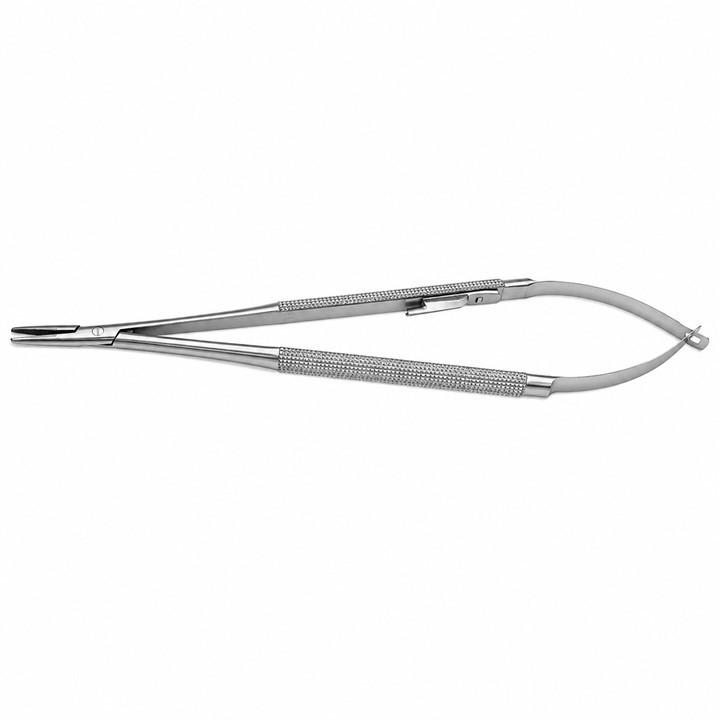 Straight.  With lock.