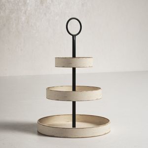 Classic 3-Tier Cake Stand with Wooden <b>Frame</b> and Cake Knife Non-Stick & Eco-Friendly for Desserts Cupcakes & Bakery Items - Product Image 2