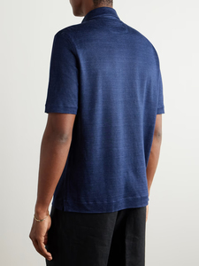 Polo Personalizado de Manga Corta para Hombre, Color Azul Marino, Tejido de Algodón, Estilo Casual, Transpirable, Color Sólido, Corte Regular - Product Image 3