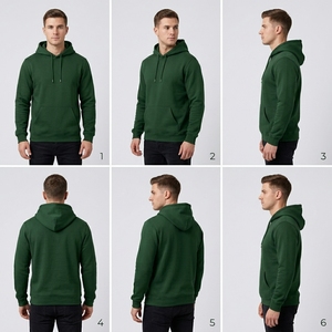 เสื้อฮู้ดโอเวอร์ไซส์แบบสวม Unisex ผ้าฝ้ายผสมขนแกะ เสื้อสเวตเชิ้ตลำลองสำหรับใส่ทุกวัน เสื้อคลุมฤดูหนาว - Product Image 5