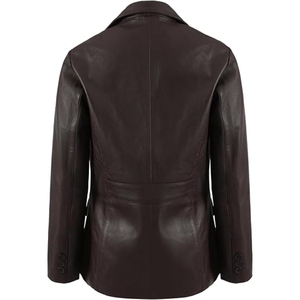 Manteau long classique en cuir véritable pour femme – Veste d'extérieur élégante et sur mesure pour l'hiver – Vêtement personnalisé de qualité supérieure - Product Image 4