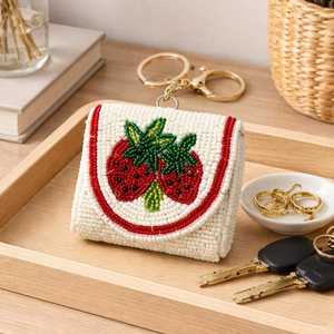 Llavero con borlas para mujer, colgante de bolso con cuentas, accesorios de cuentas para bolsos, colgante para cartera, bola de cuentas, bolso de mujer - Product Image 1