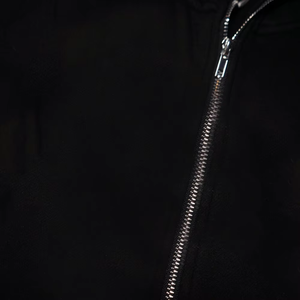 Sudadera con capucha de doble cremallera para hombre, bordada y con cuentas, personalizada OEM al por mayor, 100% algodón, tejido de felpa, capucha de punto con cremallera completa - Product Image 3