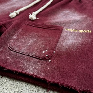 New Trendy <b>Men</b> Rhinestone Washed <b>Sweat</b> <b>Shorts</b> Oversized Drawstring Casual Streetwear Lounge Summer Fashion Bottoms - Product Image 6
