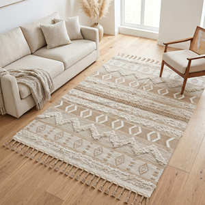 Different Color Bohemian Striped Wool <b>Runner</b> Rug Rectangle Washable Handmade With Fringes For Bedroom Floor Decor Weave Texture - Product Image 4