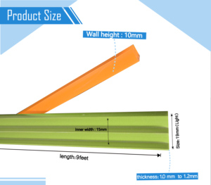 High Grade Eco Friendly PVC E Channel with <b>Plastic</b> <b>Profile</b> Non Toxic for Indoor Decorative Use Available for Bulk Supply - Product Image 1