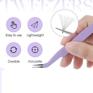 Meilleures pinces à cils en acier inoxydable, pinces à extensions de cils à pointe droite et courbée, qualité supérieure - Product Image 6
