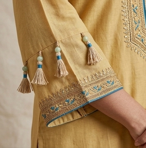 Ornement suspendu en coton avec pompons, style rustique, franges perlées, décoration intérieure, salon, utilisation en intérieur - Product Image 3