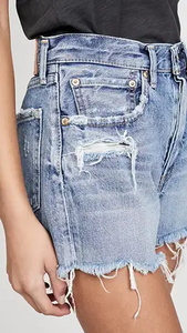 Shorts de mezclilla casuales de verano de cintura alta para mujer, estilo premium, a la moda, rasgados, de gran venta - Product Image 5