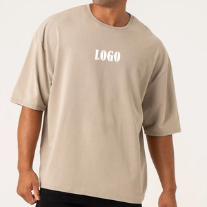 T-shirt à manches courtes pour homme, gris, col rond, 100% coton jersey, coupe classique, avec impression de lettres, style décontracté - Product Image 4