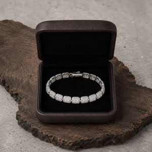 Bracelet à maillons en argent sterling 925 personnalisé Pragalbh Jewels, serti de moissanite, pour homme, bijoux de luxe hip-hop - Product Image 2