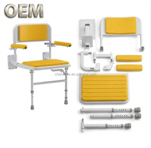 Equipo de seguridad para baño OEM/ODM de Taiwán, asiento de ducha plegable de aleación de aluminio con reposabrazos, capacidad de carga de 250 kg - Product Image 1