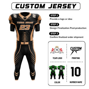 Camiseta de Fútbol Americano Personalizada para Hombre, Sublimada, Transpirable, de Poliéster, Cuello en V, Manga Corta, Número de Equipo 23 - Product Image 1
