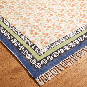 Wholesale NYKO MART Handmade Bohemian Floral Cotton <b>Rug</b> <b>Large</b> Size Custom Design Flatweave Washable Non-Slip Area Carpet Home - Product Image 5