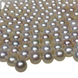 DIY 5-6mm Round Freshwater <b>Pearl</b> Bead Small Half-Hole Bare Bead with Strong Light Flaws <b>Loose</b> <b>Pearls</b> for Small Particles - Product Image 3